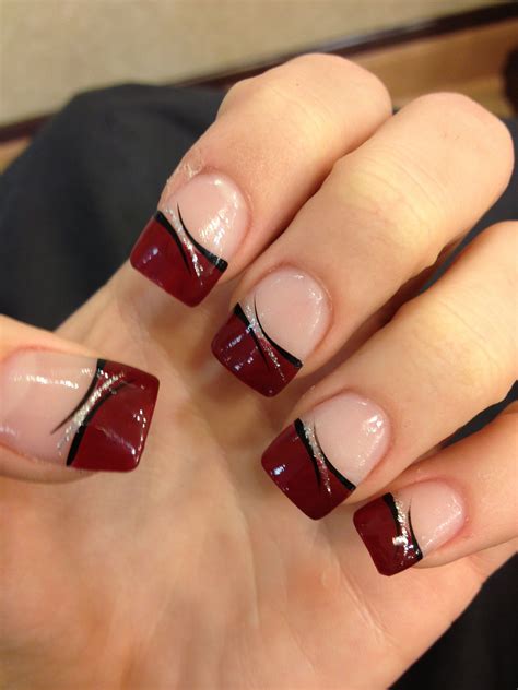 acrylic nail designs french